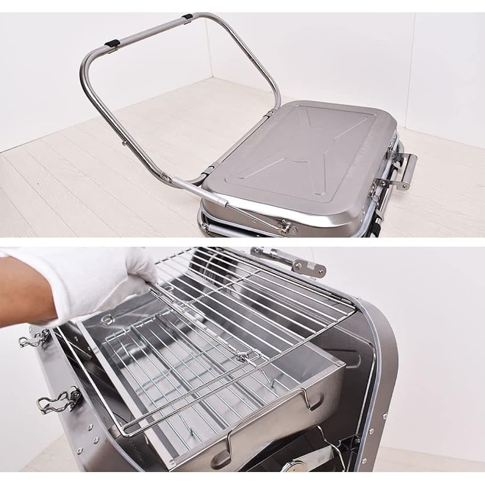 Peace Park Barbecue Grill Barbecue Stove Tabletop Grill Bonfire Stand Bonfire Stand Suitcase Type V Shape LARGE