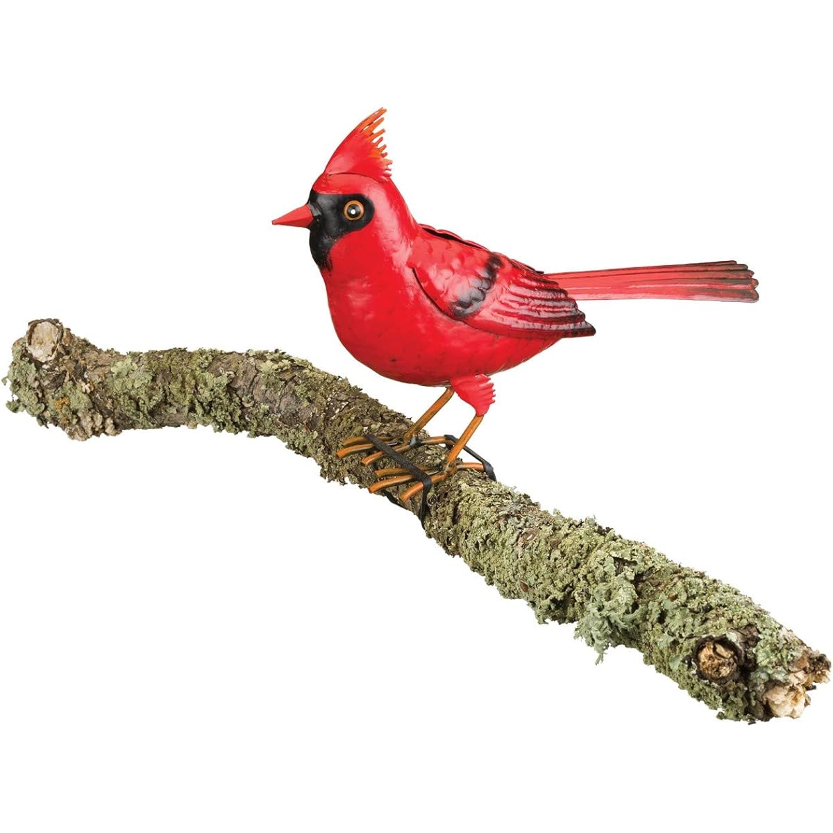 Cardinal with regal songbird decoration.