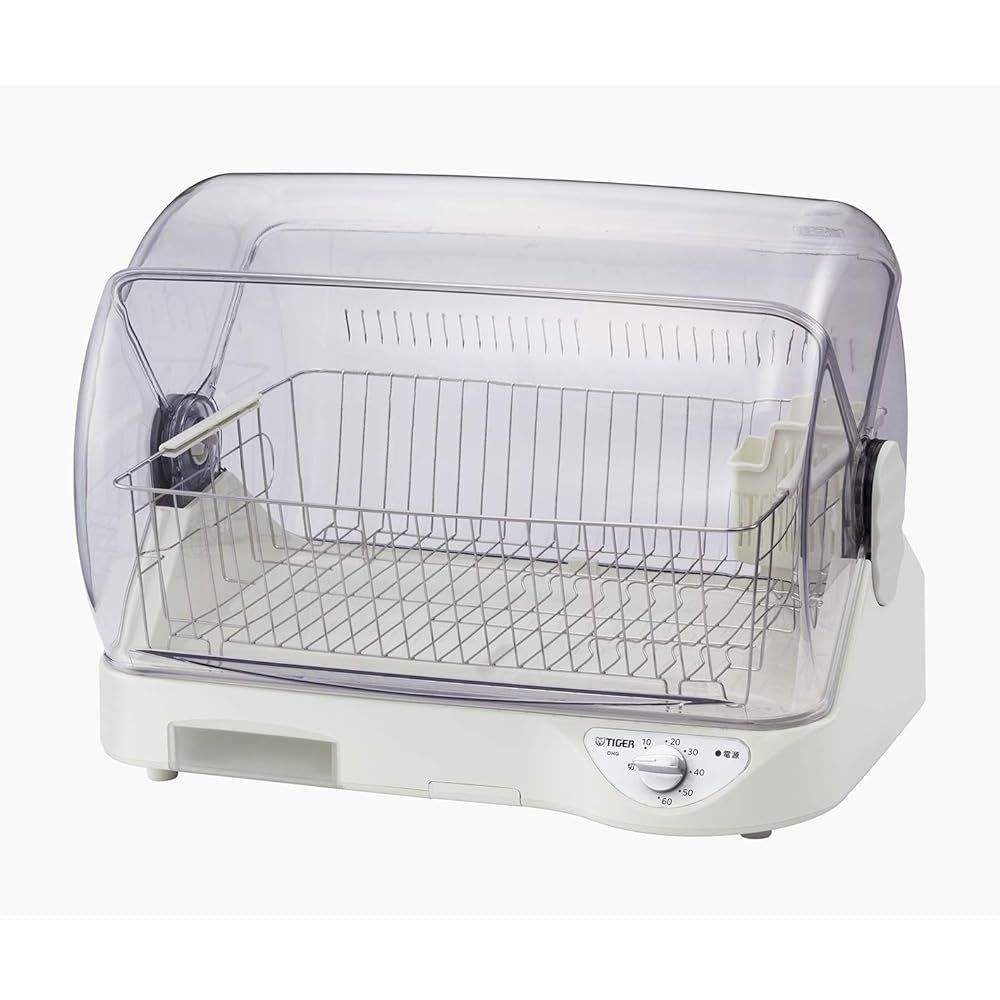 TIGER Dish Dryer Sarapica AG Antibacterial Processing Filter High Temperature Approx. 100℃ Hot Air Drying for 6 People DHG-T400W White