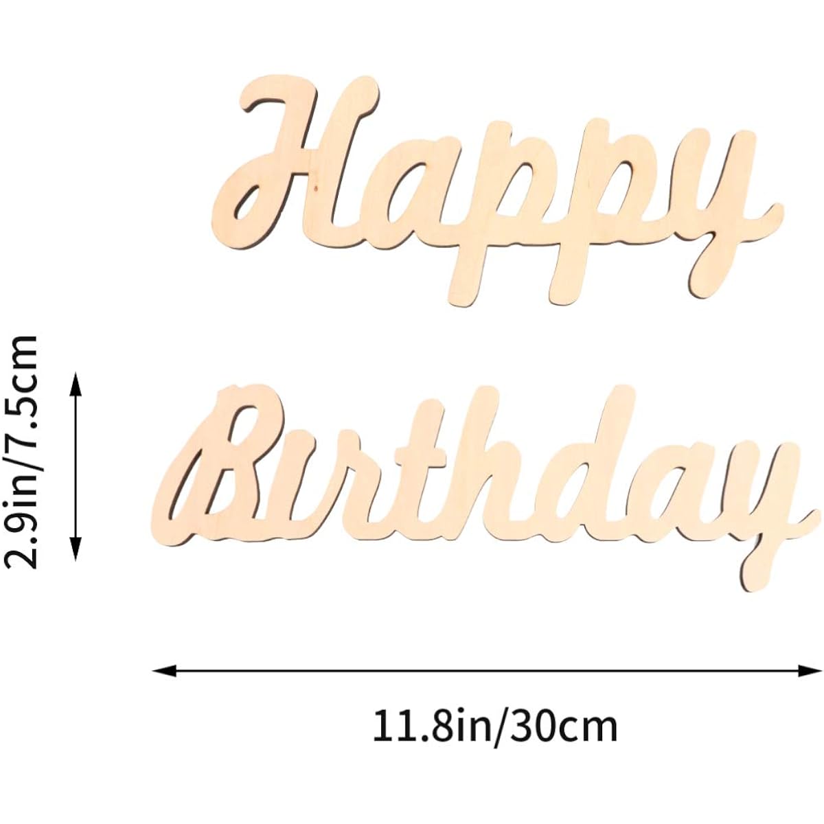 Amosfun Happy Birthday Wooden Sign Wall Decoration Wooden Letters DIY Sign Decorative Blocks Word Cutouts Wooden Wedding Party Door Table Decoration Art Decoration