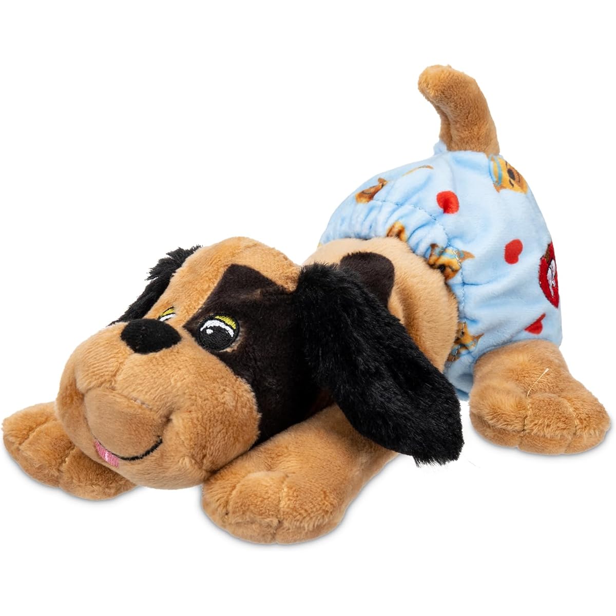 Pound Puppy Newborn Plush Toy - Angel - Tan and Black Eco Friendly