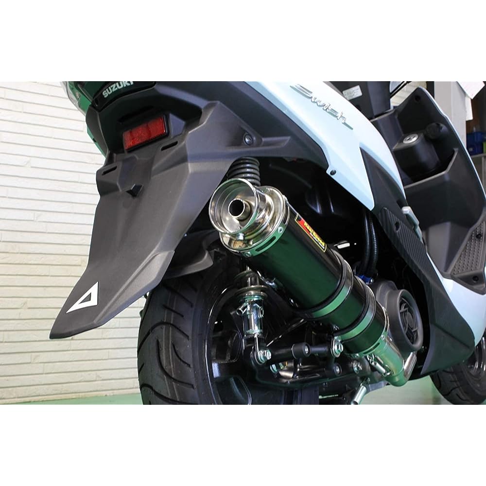 Realspeed Suzuki Swish (2BJ-DV12B) Bike Muffler Cougar Stainless Steel Black Color Muffler RSP-CGA-407