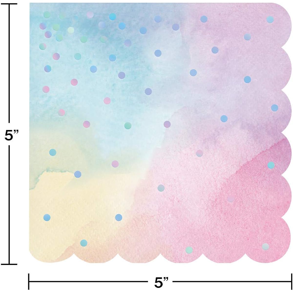 48 Iridescent Party Drinking Napkins
