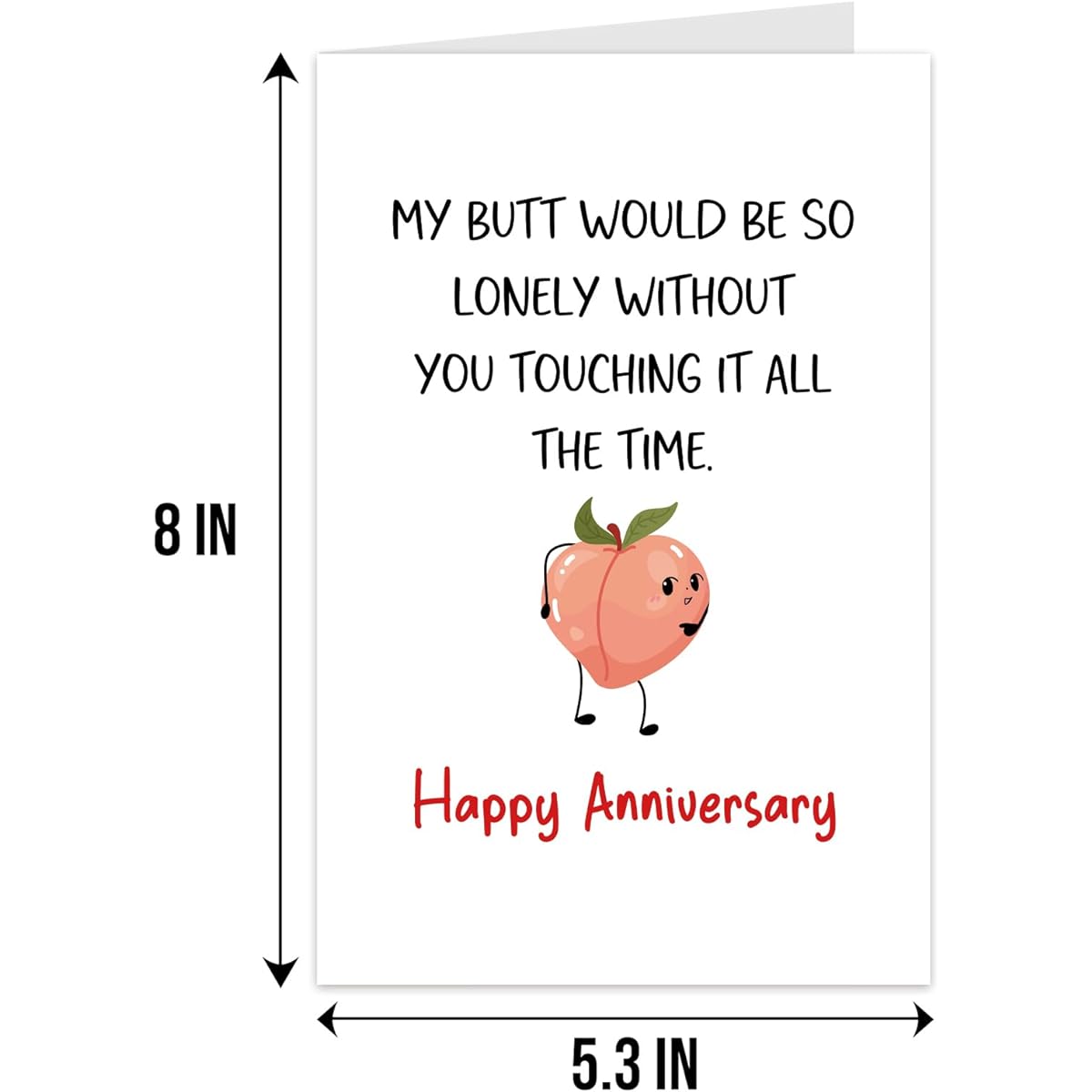 Qiliji Funny Anniversary Cards for Husband Boyfriend Fiance Happy Anniversary Cards for Her Naughty Wedding Anniversary Cards Butt Lonely Not Touching