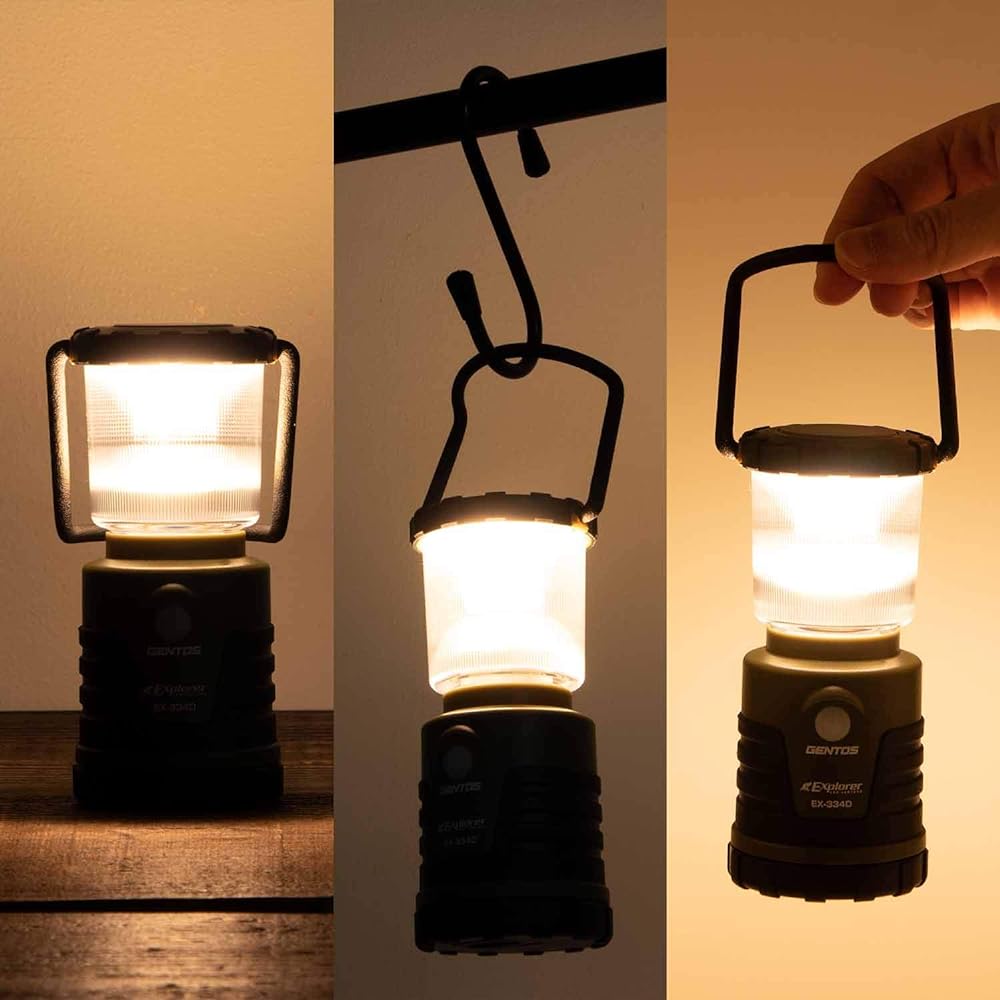 GENTOS LED Lantern Rechargeable or Battery Operated 440~1500 Lumens White/Daylight White/Warm Color Dimmable Explorer Camping Disaster Prevention