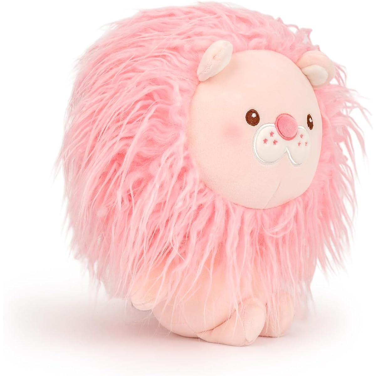 Wanwu World Lion Plush Toy Lion Stuffed Toy Cute Lion Doll Gift for Baby/Kids Pink