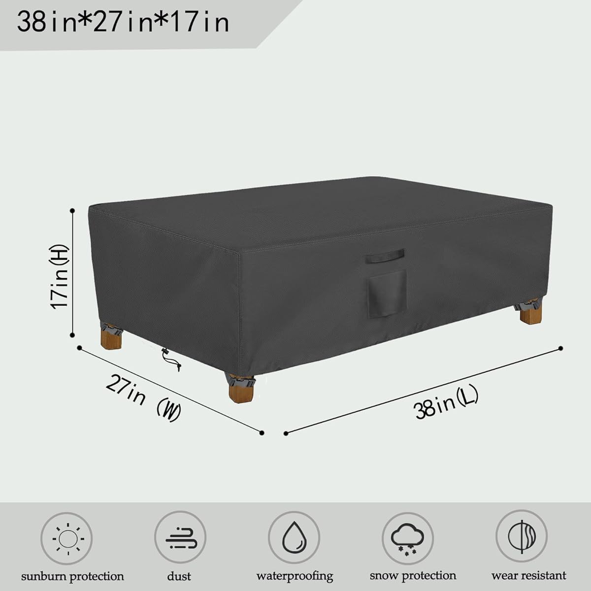 LYBOSH Sandbox Cover for Kids Step2 Suitable for Sandboxes Excellent Waterproof, Dustproof, Sun Protection Outdoor Toy Cover for Kids - Cover Only