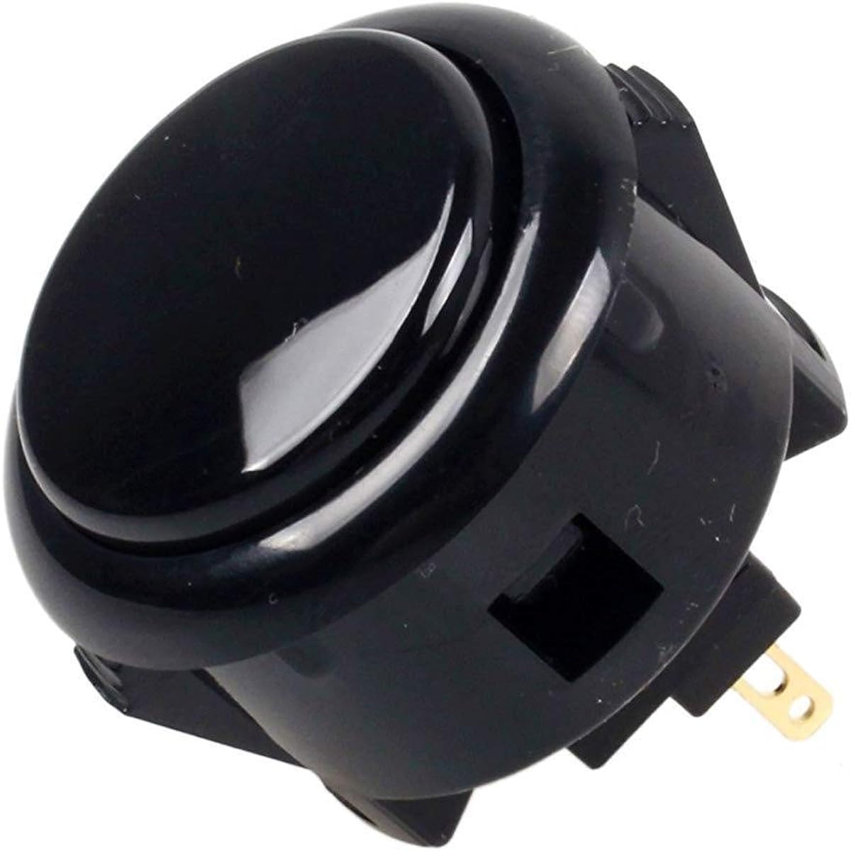 Sanwa OBSF-24 Original Push Button 24mm - Arcade Jammer Video Game & Arcade Joystick for Game Console (Black) S@NWA