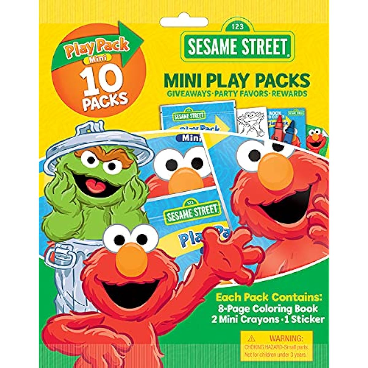 Bendon Peppa Pig Mini Play Pack, 2 Mini Coloring Books, 2 Mini Crayons, and Stickers - Pack of 10