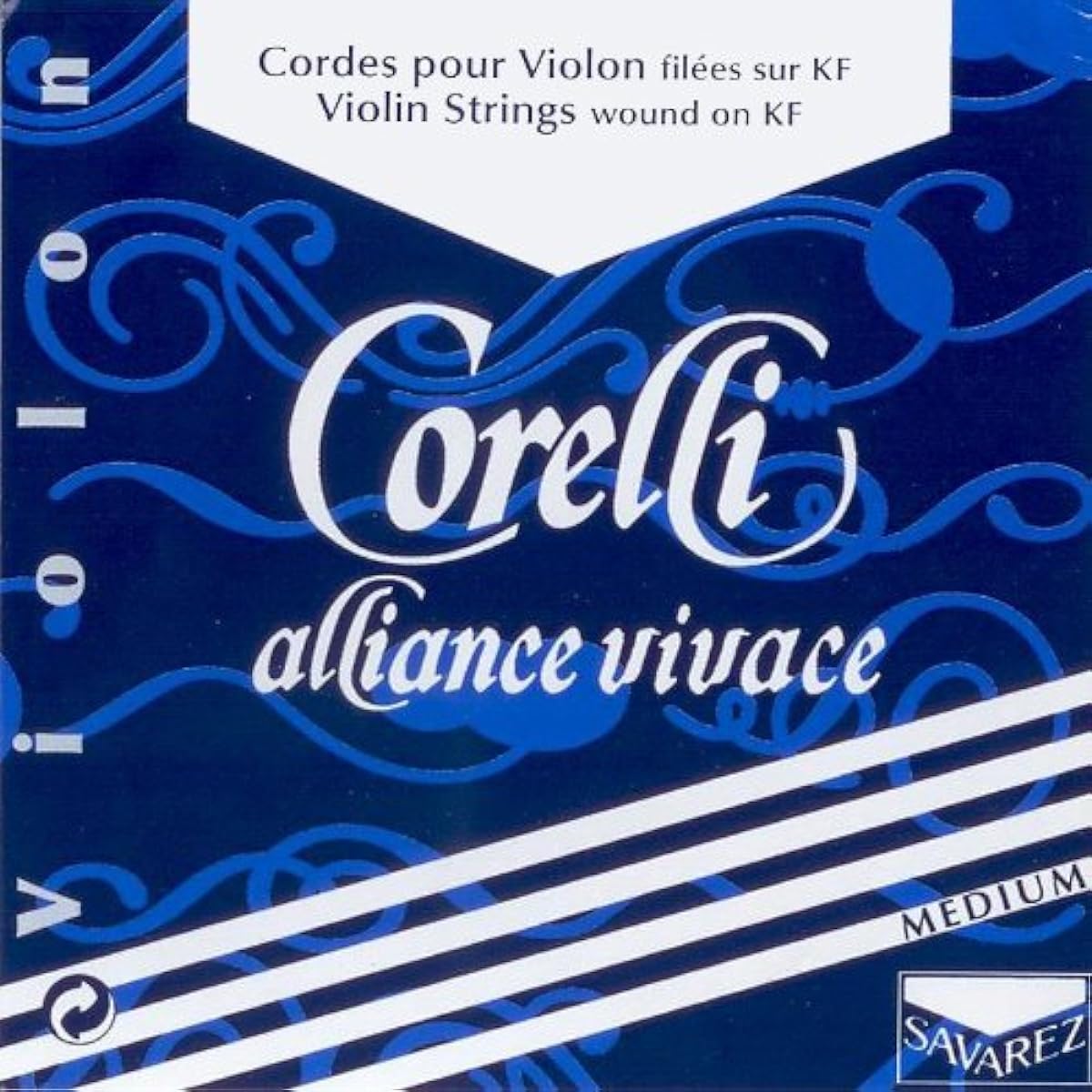 Corelli Alliance Vivace 4/4 Violin String Set Medium (E string: loop end) Corelli Alliance Vivace Violin String Set Medium with loop E Medium with loop E
