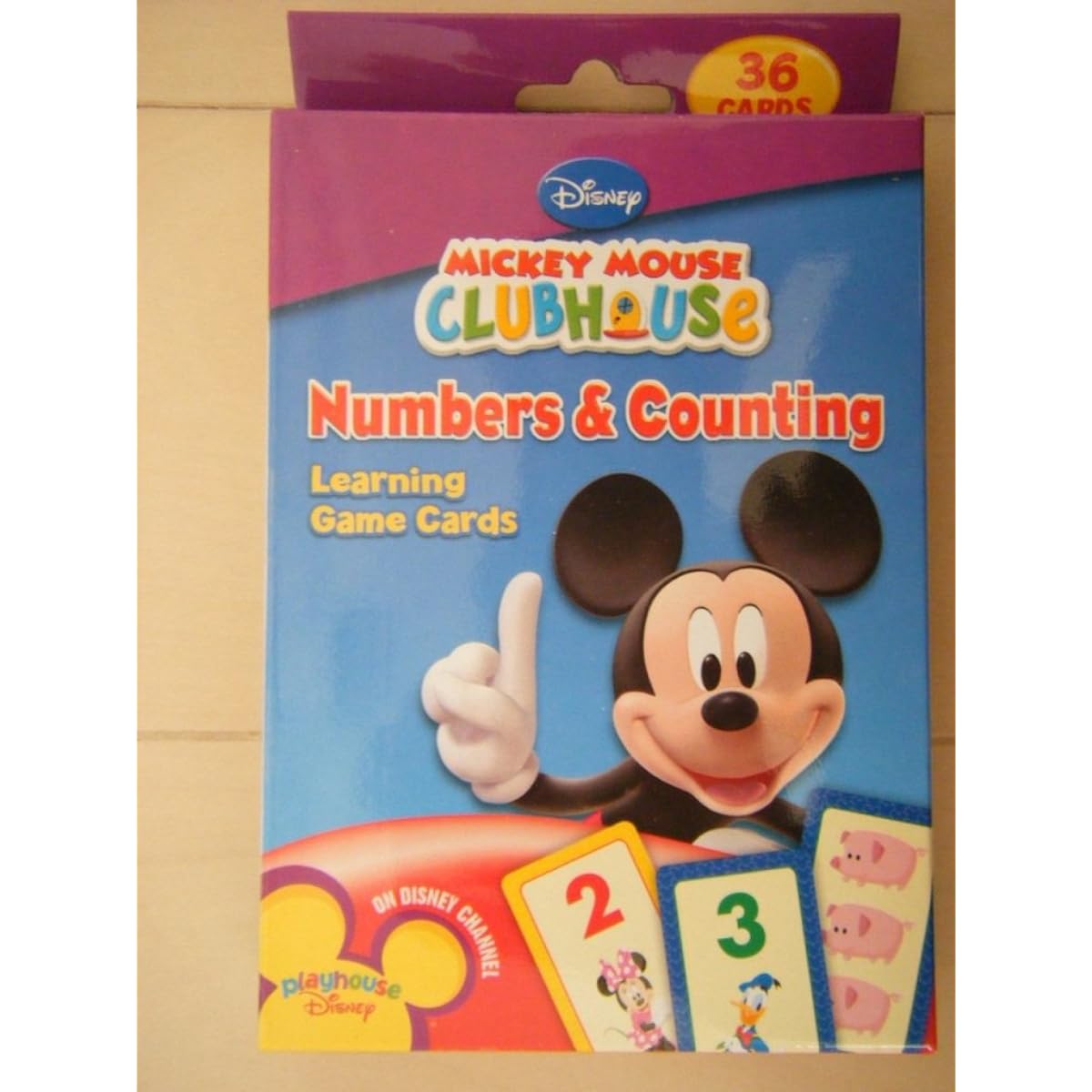 Flash card Learning card Mickey Mouse number (kazu)