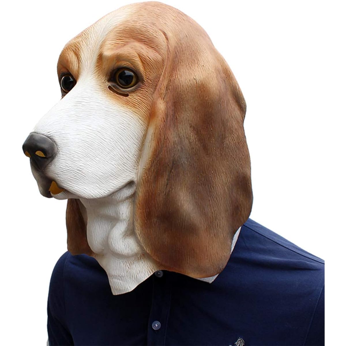 Amosfun Halloween Animal Costume Head Mask Foxhound Mask Party Cosplay Full Head Mask