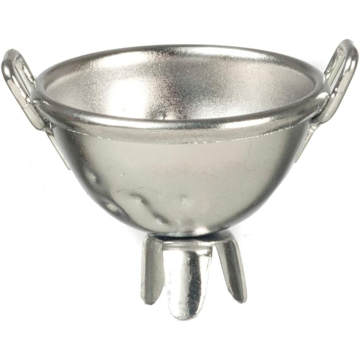International Miniatures Dollhouse Miniature Silver Food Colander