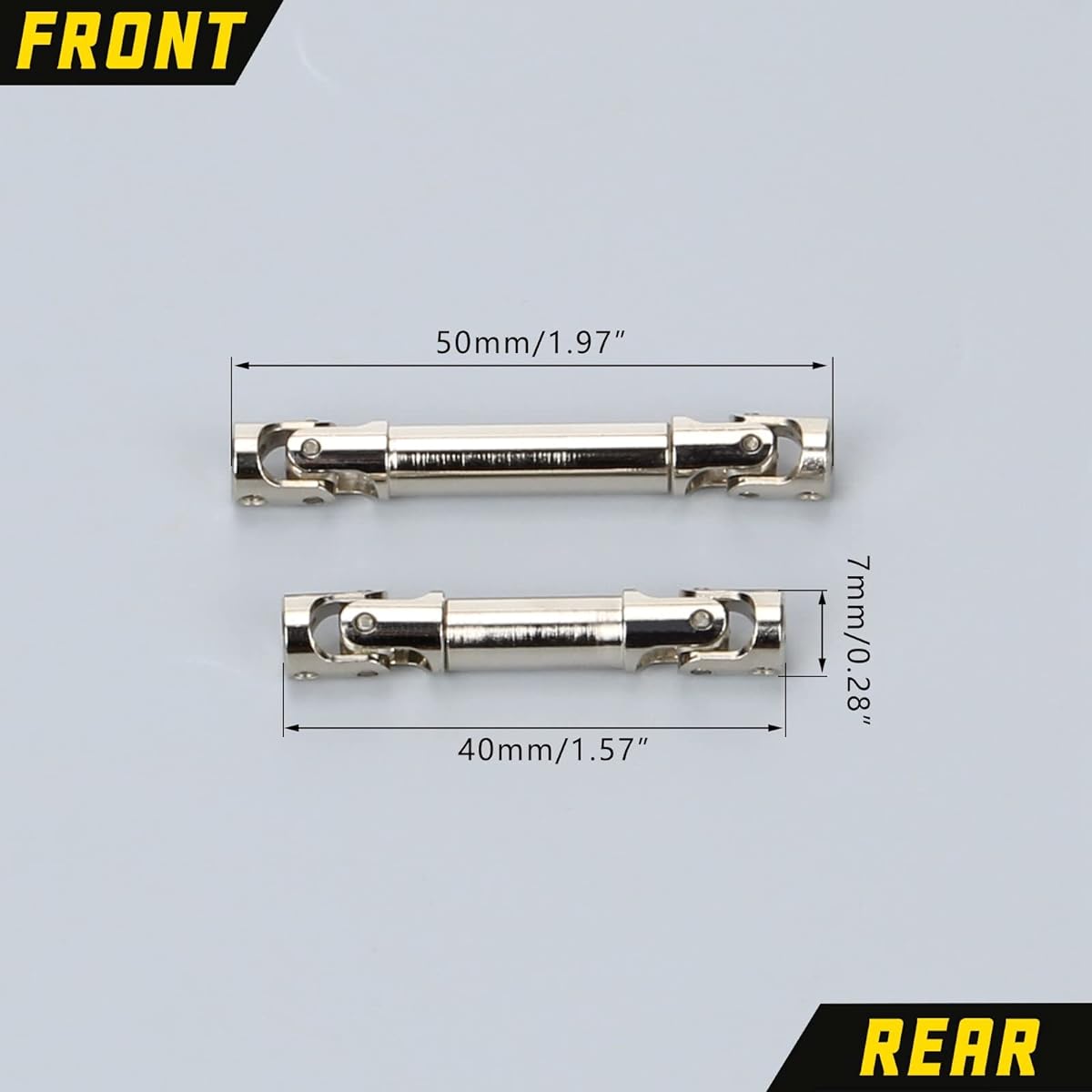 RCAWD Reinforced #45 Steel Center Drive Shaft Set Axial 1/24 SCX24 AXI0001 AXI00002 Upgrade Parts