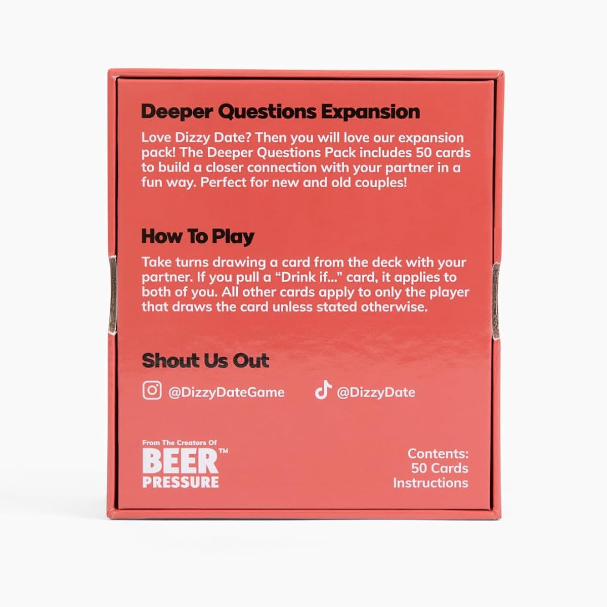 Dizzy Date: The 2nd Date - Deeper Questions Expansion Pack. Date Night Card Game. Perfect Valentine's Day Gift!