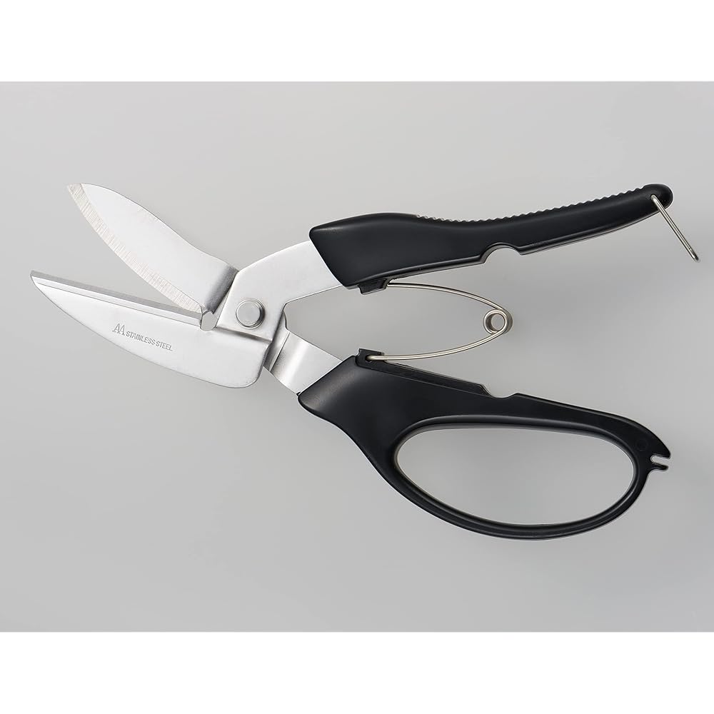 Fujiwa Sangyo All-Purpose Scissors, Made in Japan, Stainless Steel, Strong, Multipurpose, Oversized Garbage Demolition, Metal, Plastic, Cardboard, Gardening, Recyclables, Sharp, Easy to Cut, Compact