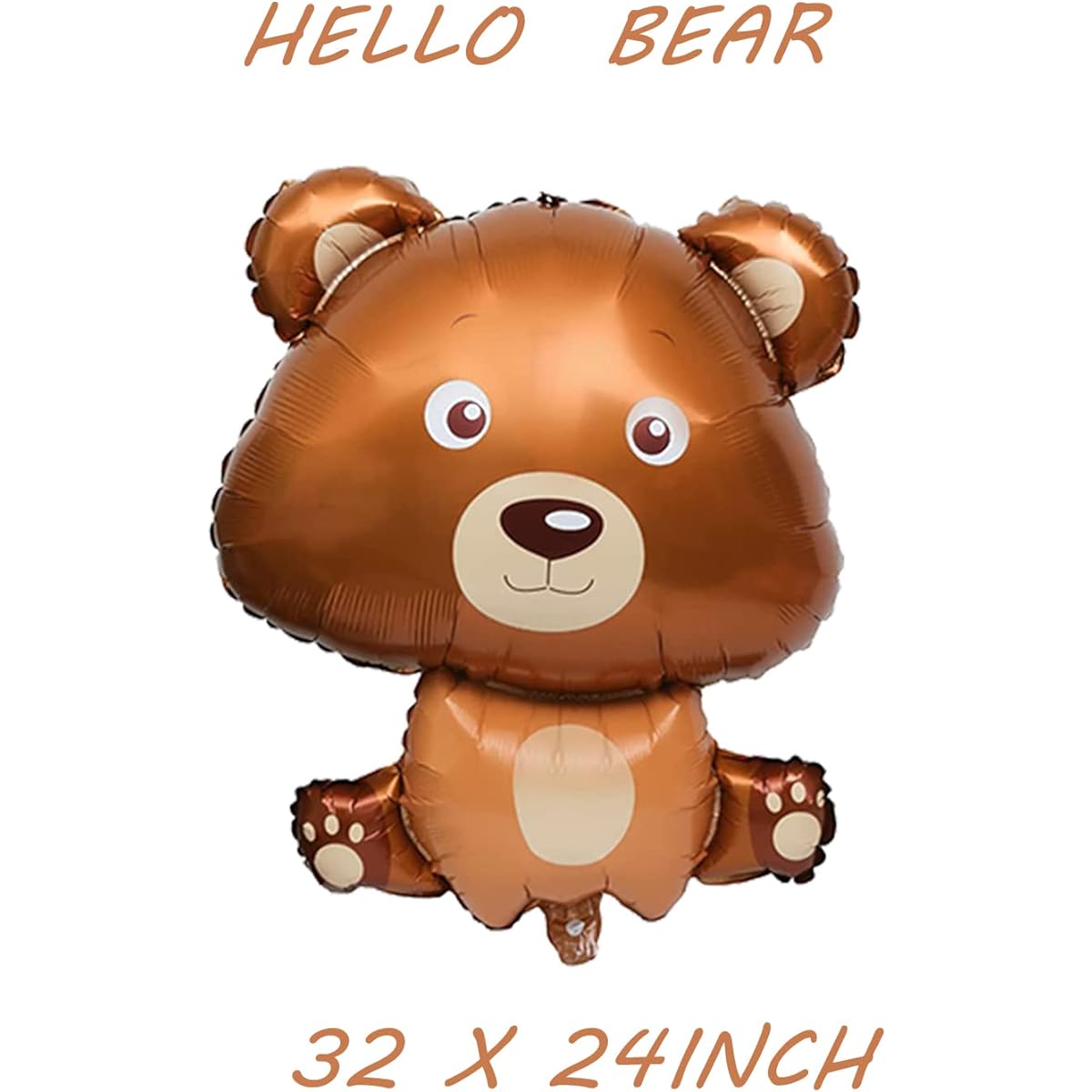 32 inch Bear Balloons Cute Brown Bear Shaped Animal Themed Balloons Bear Baby Shower Decorations Supplies