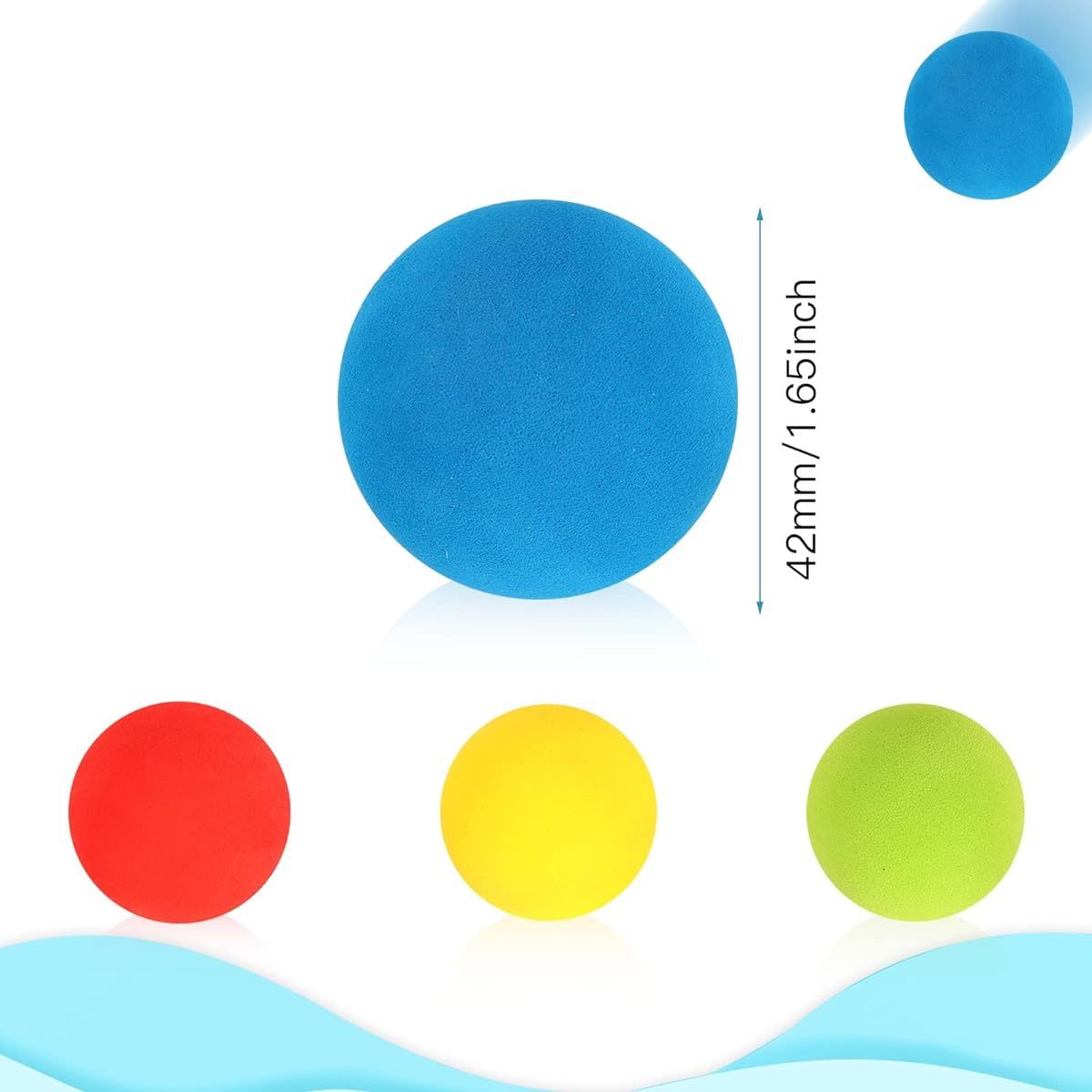 Pllieay 12pcs Soft Foam Balls 42mm Lightweight Play Balls for Crafts Birthday Party Favors Bag Gift Fillers