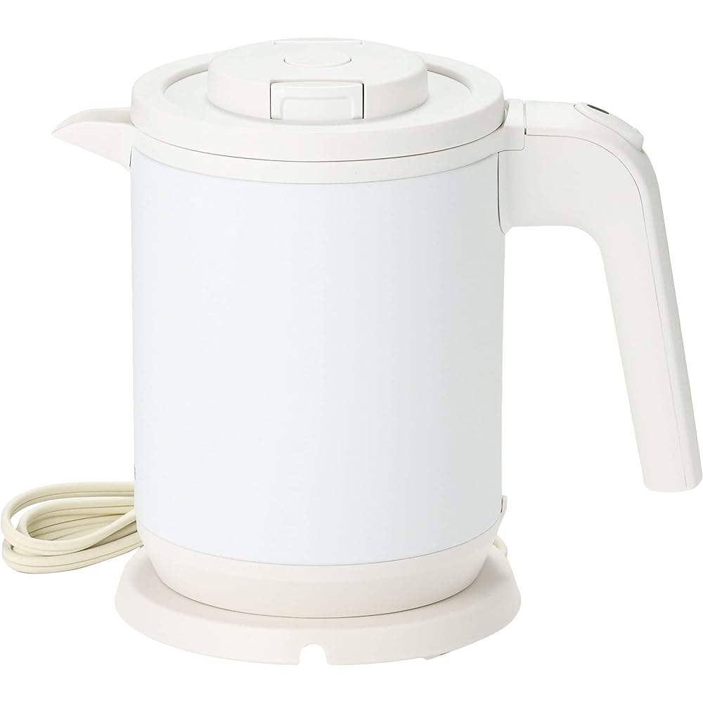 TIGER electric kettle, water boiler, stainless steel, 0.8L, prevents hot water from tipping over, prevents dry cooking, steam-free, matte white PCK-A080WM
