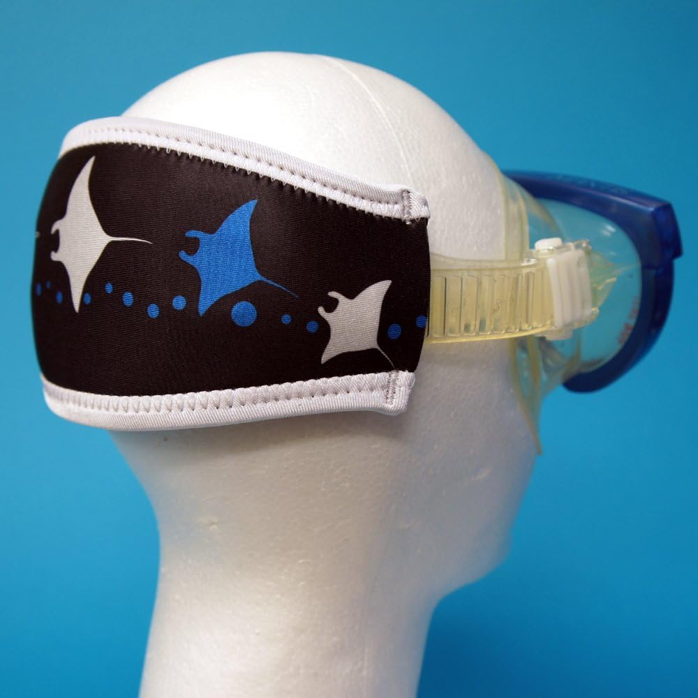 SeaCanary Snorkeling Diving Mask Strap Cover Manta Black