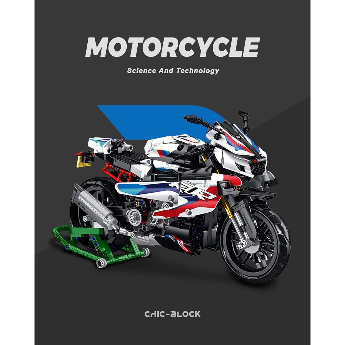 dOvOb Motorcycle MOC Building Blocks Set 912 Pieces Bricks Compatible with Major Brands
