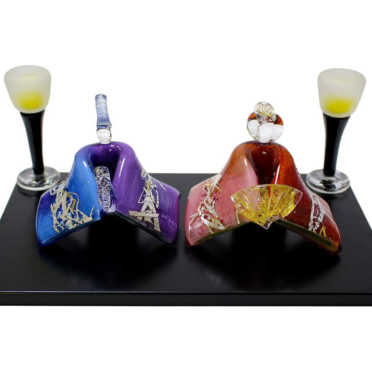 Glass Hina Dolls, Sakihitoe Hina Dolls, with Snow Lanterns, SAIZOU GLASS LABO, Yuki Kani, Handmade, Glass Art, Hina Dolls, Dolls, Girls' Day, Objects, Stylish, Compact, Gifts