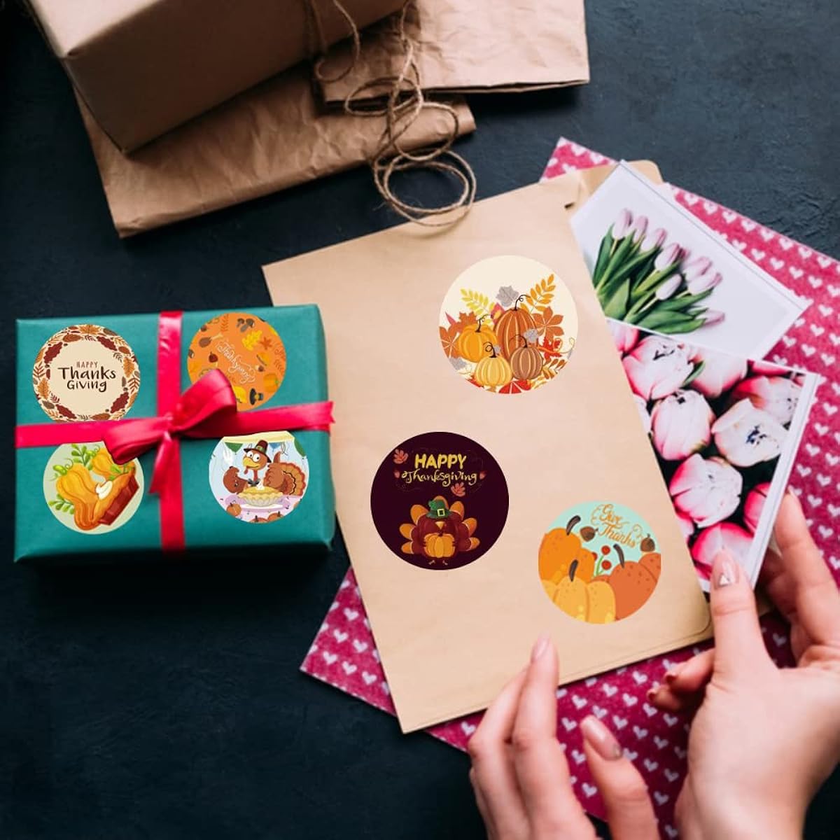 Thanksgiving Stickers Gift Stickers 192pcs