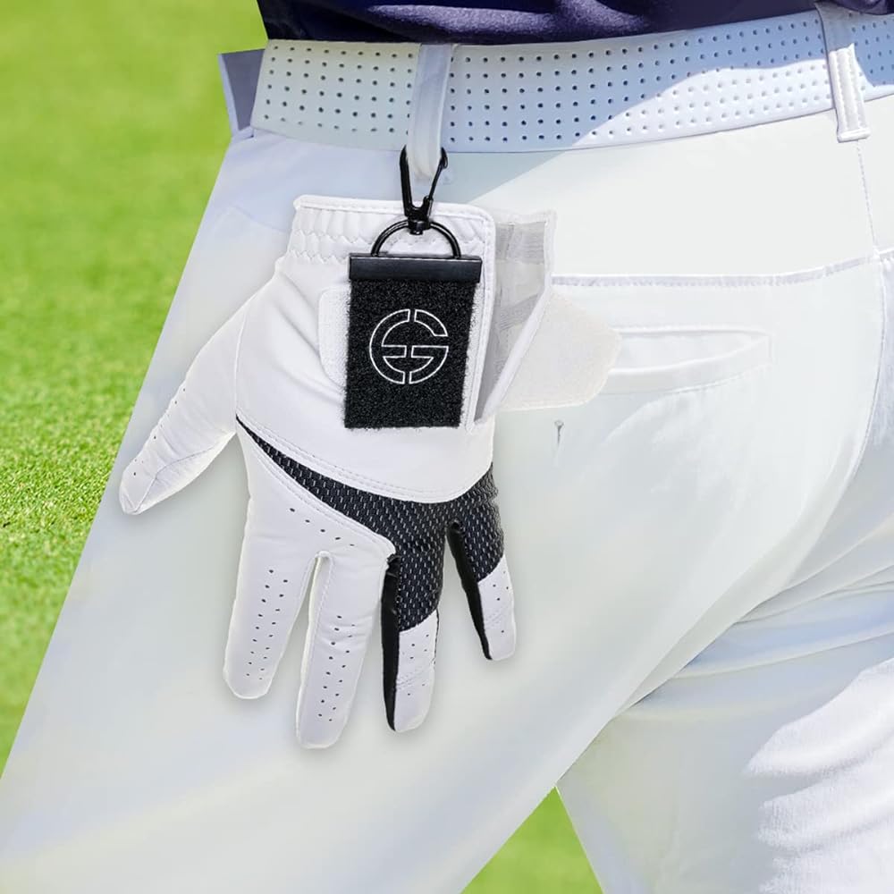 EGG PRO Golf Glove Holder 2 Pieces Double Sided Loop Glover Keeper Golf Gift Easy to Carry Golf Glove