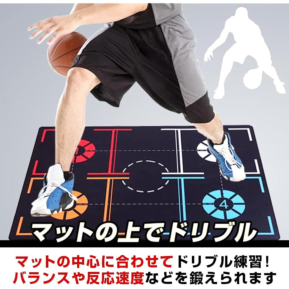 Basketball Training Mat, Non-Slip, Rubber Material, Rolled Up and Stored, Stain Resistant, Dribbling Practice, Home, Portable