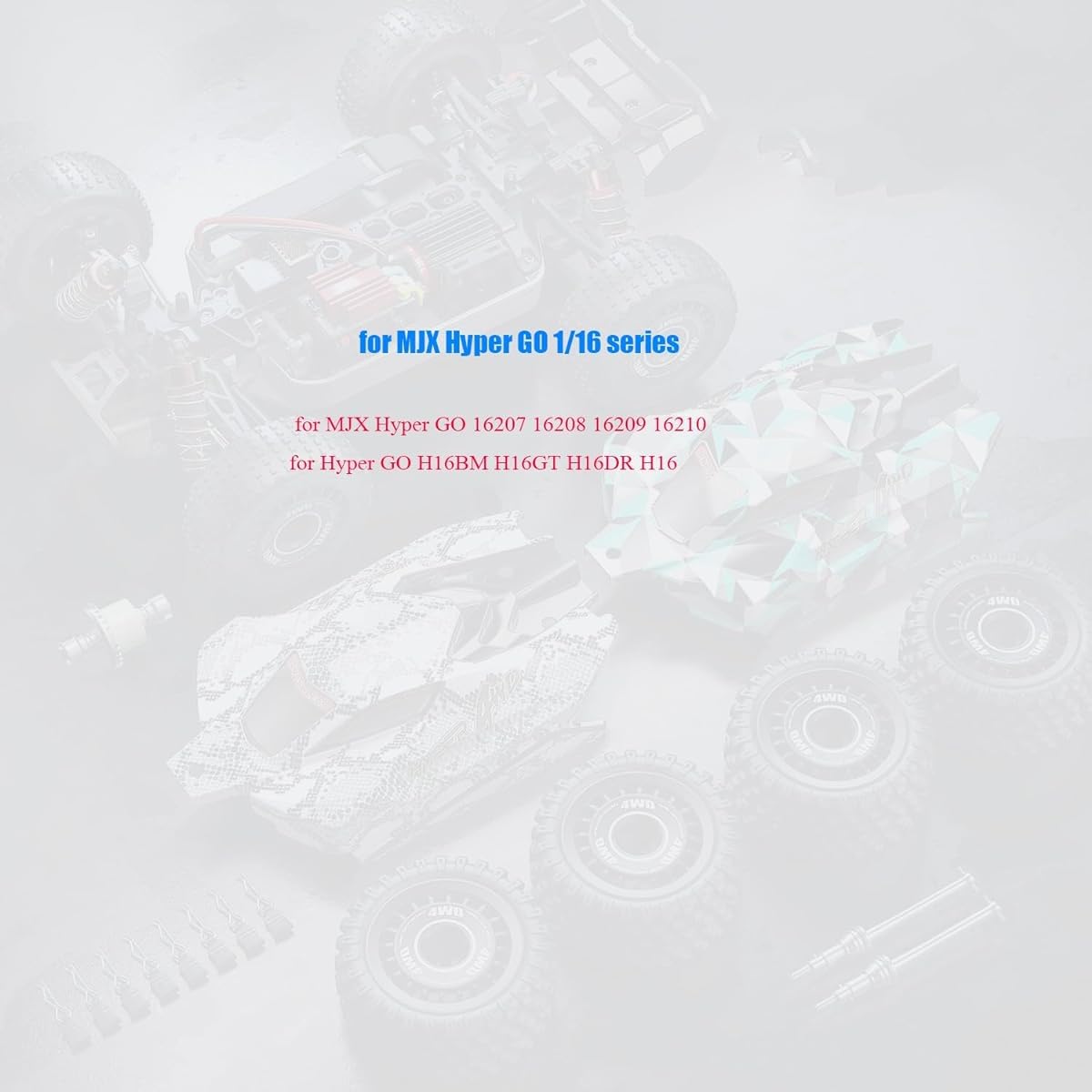 Mesimsple Alloy Hyper GO Shock Tower for MJX Hyper GO 16207 16208 16209 16210 Front Rear Shock Tower Hyper GO H16BM H16GT H16DR H16 1/16 Series RC Car Upgrade Parts