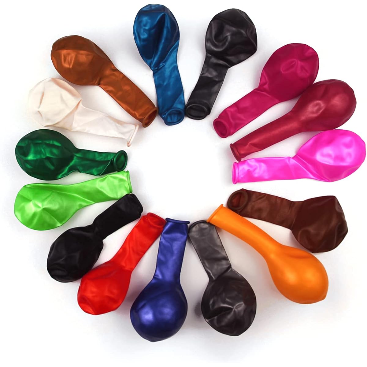 130pcs 10inch Mixed Color Balloons with Beads for Kids Birthday Party Supplies