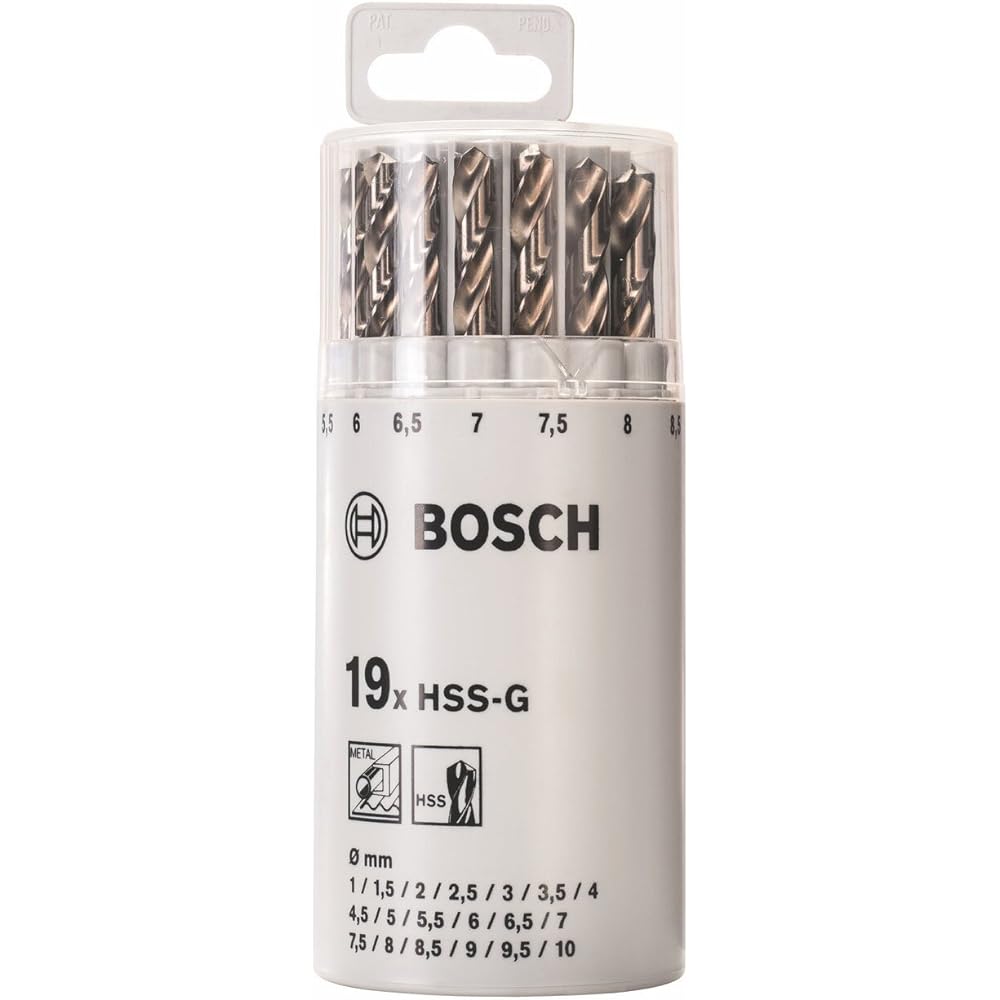 BOSCH Drill Bit Set HSS-G 1mm~10mm 19 pieces 2607018361