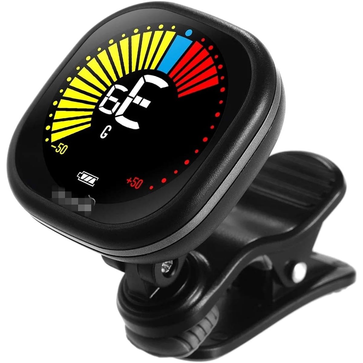 Guitar Tuner Rechargeable Clip-on Guitar Tuner LCD Color Display Built-in Battery Multi-function