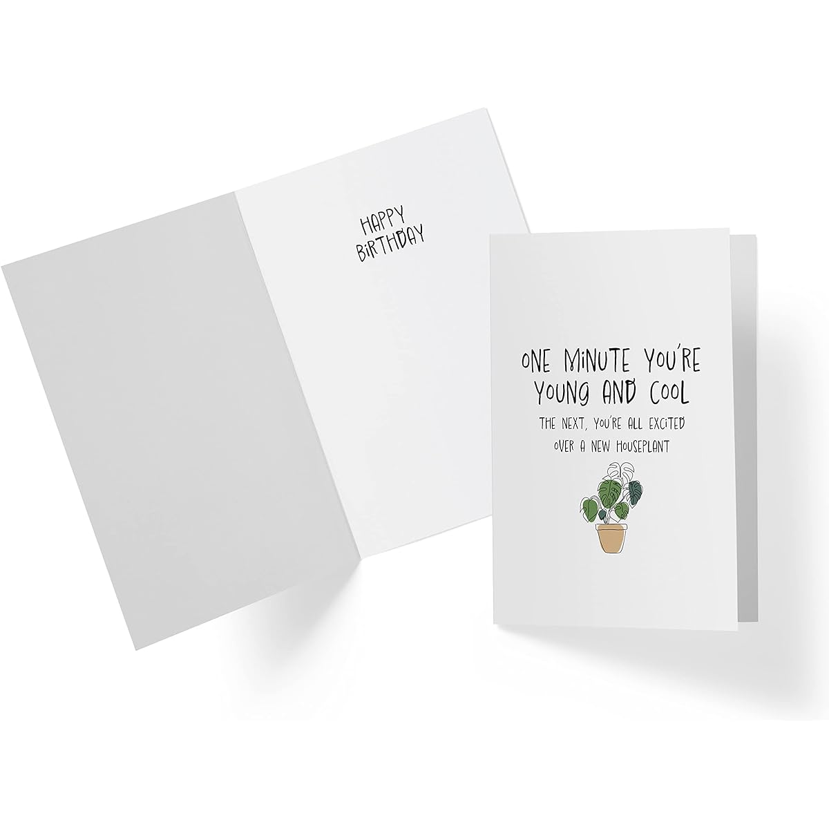 Funny Birthday Cards for Men and Women Single Large 5.5 x 8.5 for Him or Her Birthday Card for Husband Birthday Card for Brother Birthday Card for Sister Birthday Card for Son/Mom/Dad Karto Botanical
