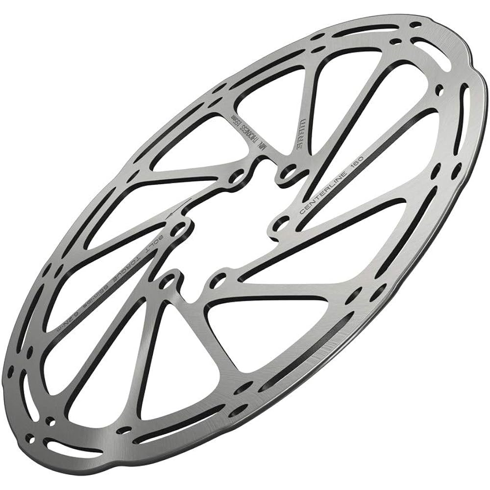 SRAM Unisex's Rotor Centerline Rounded, Silver, 180mm