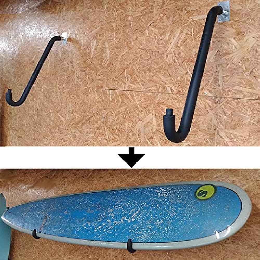 CAP Wall Mounted Board Rack J Longboard Surfboard Rack Wall Mounted Board Rack