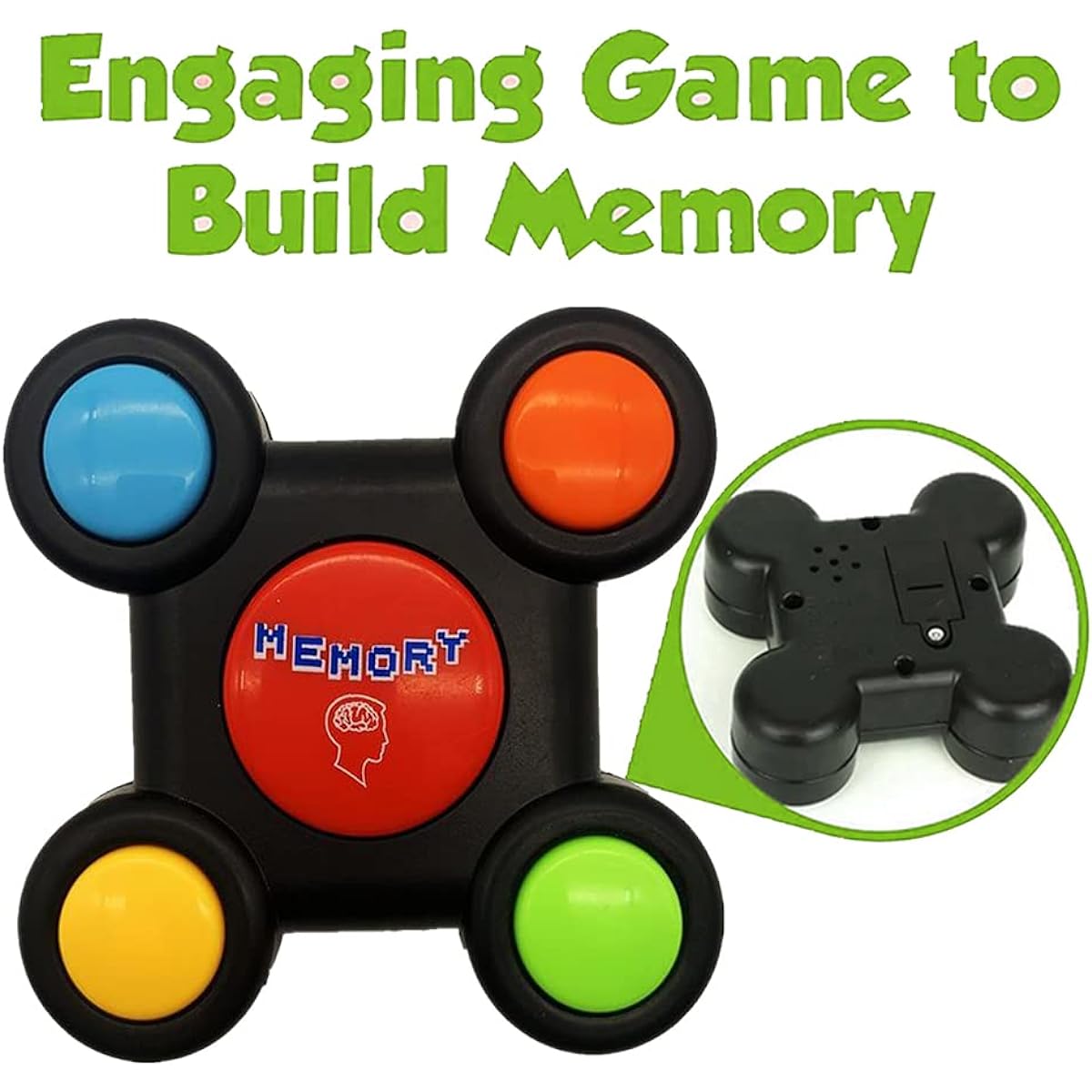 toyofmine Memory Game Brain Teaser Puzzle Handheld Game with Lights - Competitive Maze Challenge Gameplay - Cognitive Development Brain Teaser Puzzle Toy for Kids Ages 4-8