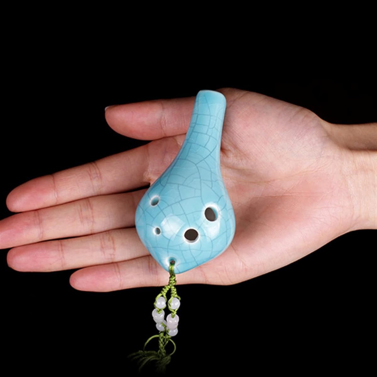 Long Mouth Crack 6 Hole Treble G Tune Ceramic Ocarina 6 Hole Student Beginner Ocarina Musical Instrument Ocarina Musical Instrument (3)