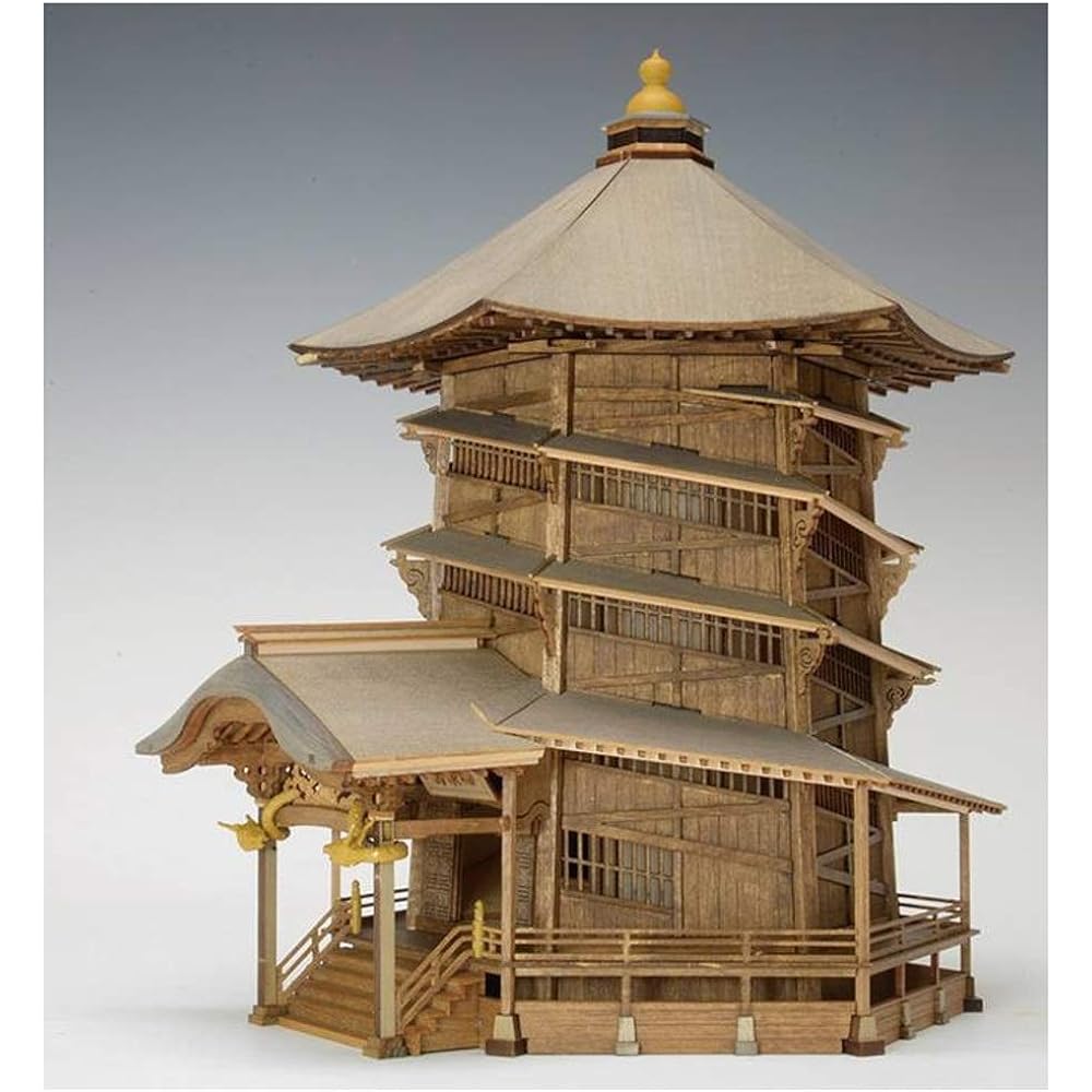 Woody Joe 1/75 Aizu Sazaedo (Entsu Sanso-do/Entsu-san Soudou) Wooden Model Assembly Kit