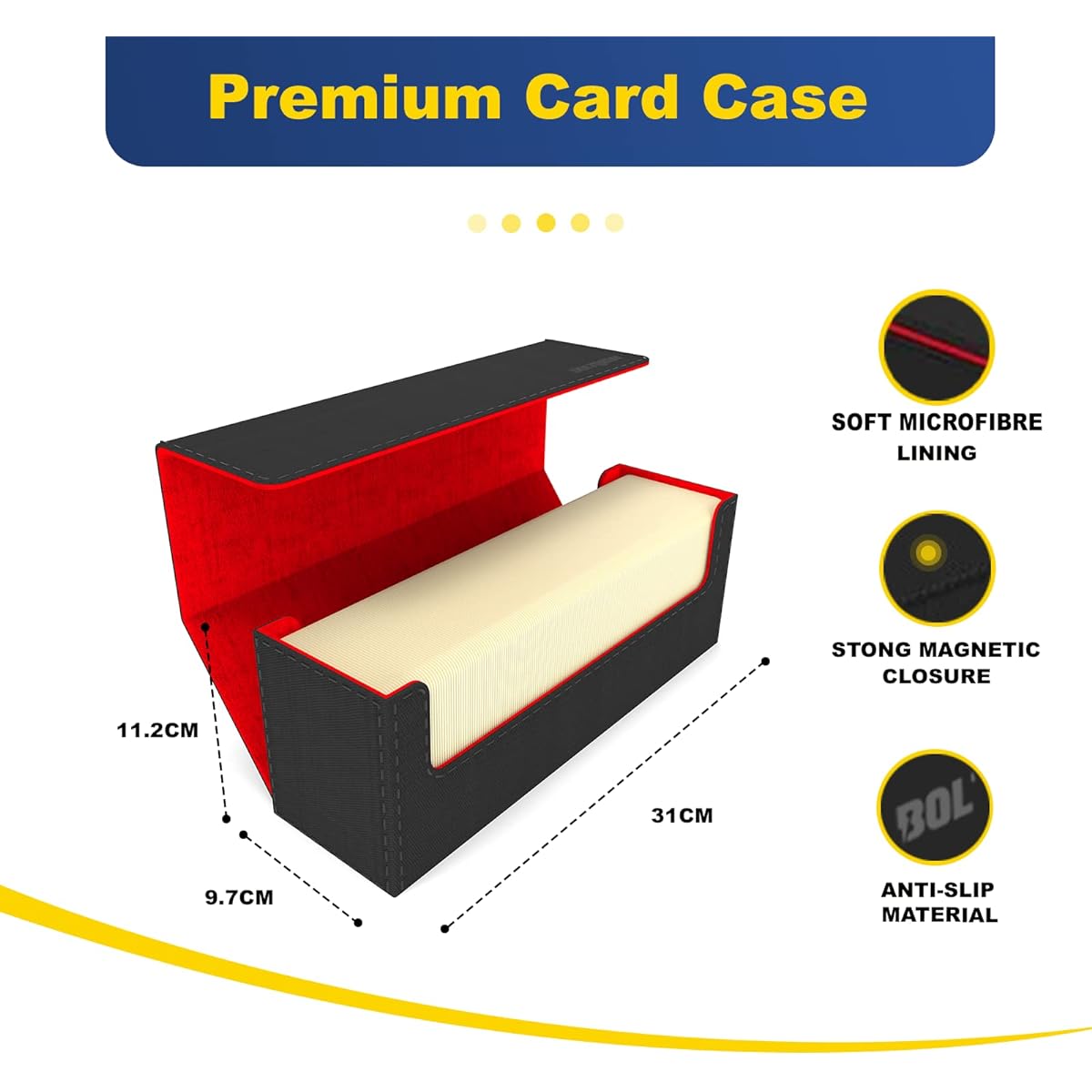 Premium Card Game Deck Storage Box Holds Over 400 Cards - Yu-Gi-Oh! MTG Card Holder Storage Case