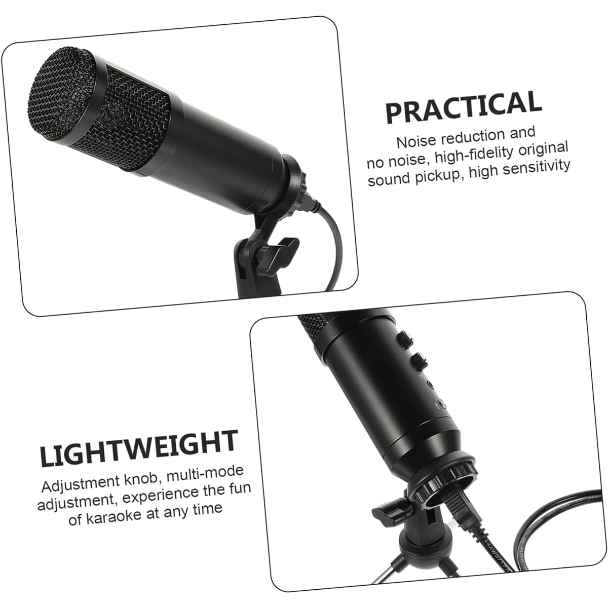 Vaguelly 3-piece set USB microphone wireless microphone condenser microphone live streaming microphone karaoke microphone chat microphone