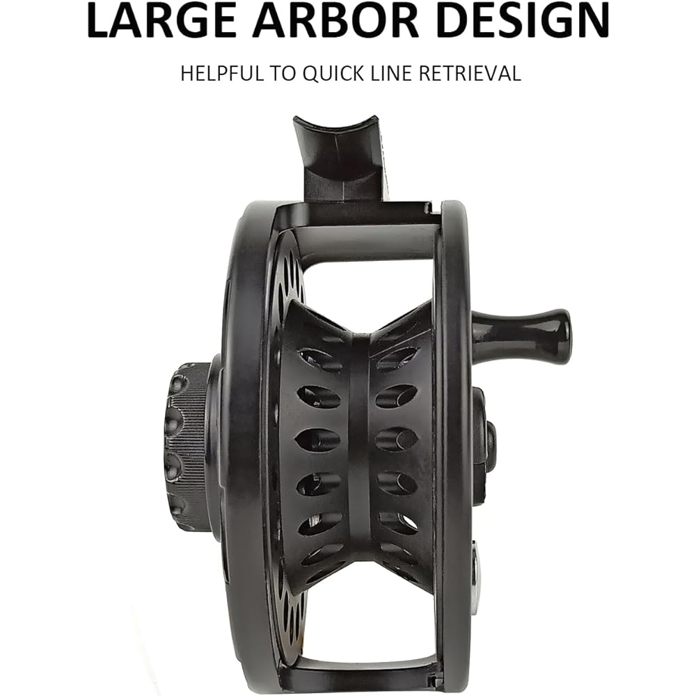 Aventik Z Center Drag System Classic III Graphite Large Arbor Fly Fishing Reel Sizes 3/4, 5/6, 7/8