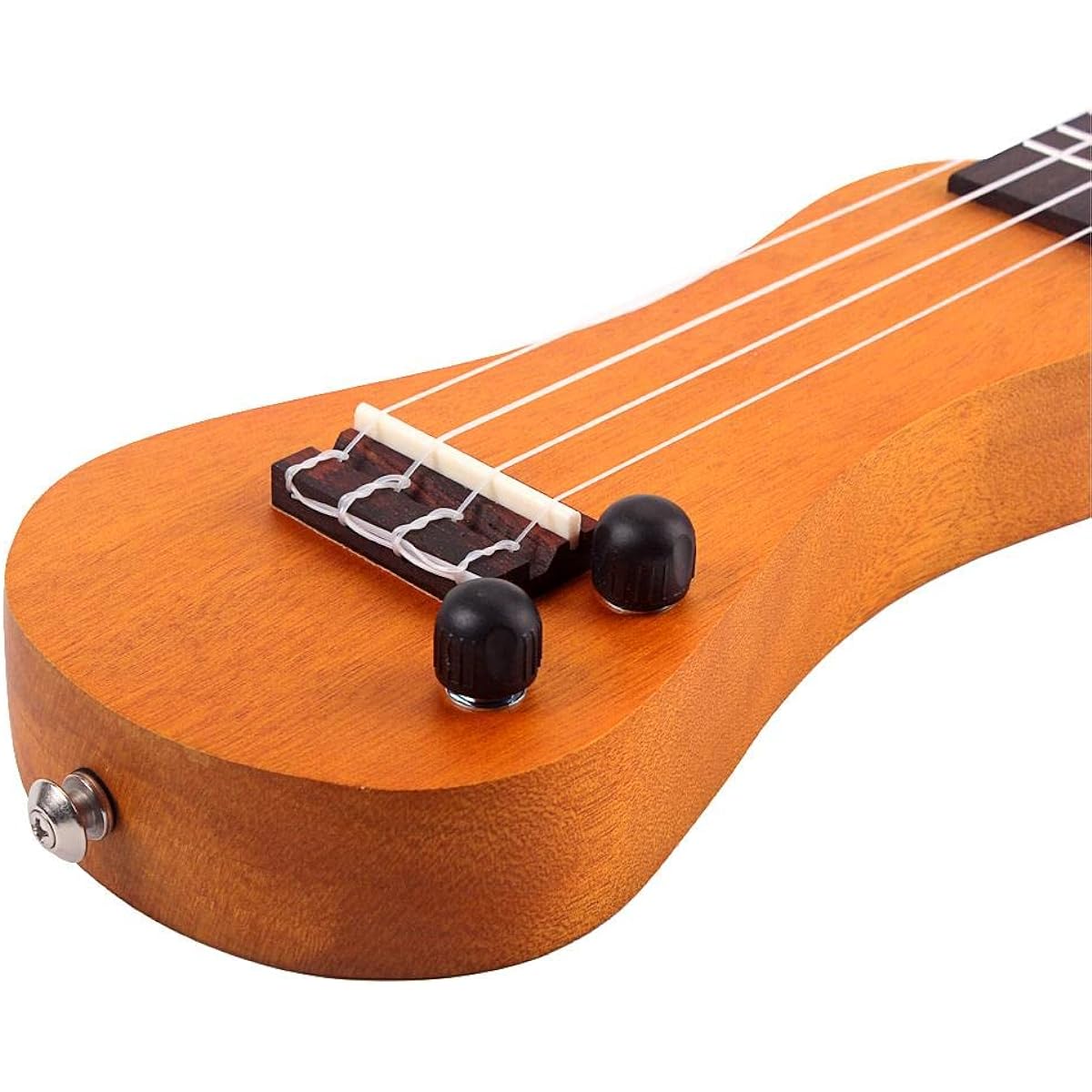 Hellery 21 Inch Soprano Beginner Ukulele Wooden Uke with 3.5mm Audio Cable