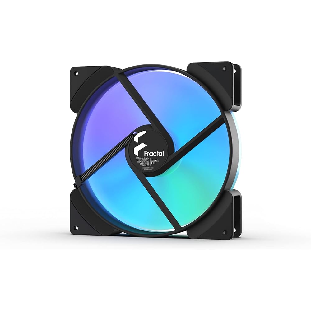 Fractal Design Prisma AL-18 ARGB PWM PC Case Fan 18cm ARGB Compatible FD-FAN-PRI-AL18-PWM FN1369