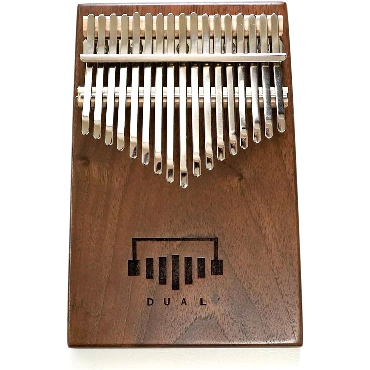 April Yang Dual Kalimba D1 Kalimba with sheet music and instruction book set, made of walnut wood, equipped with pickup, compatible with earphones, AUX output, genuine Japanese product, April Yang