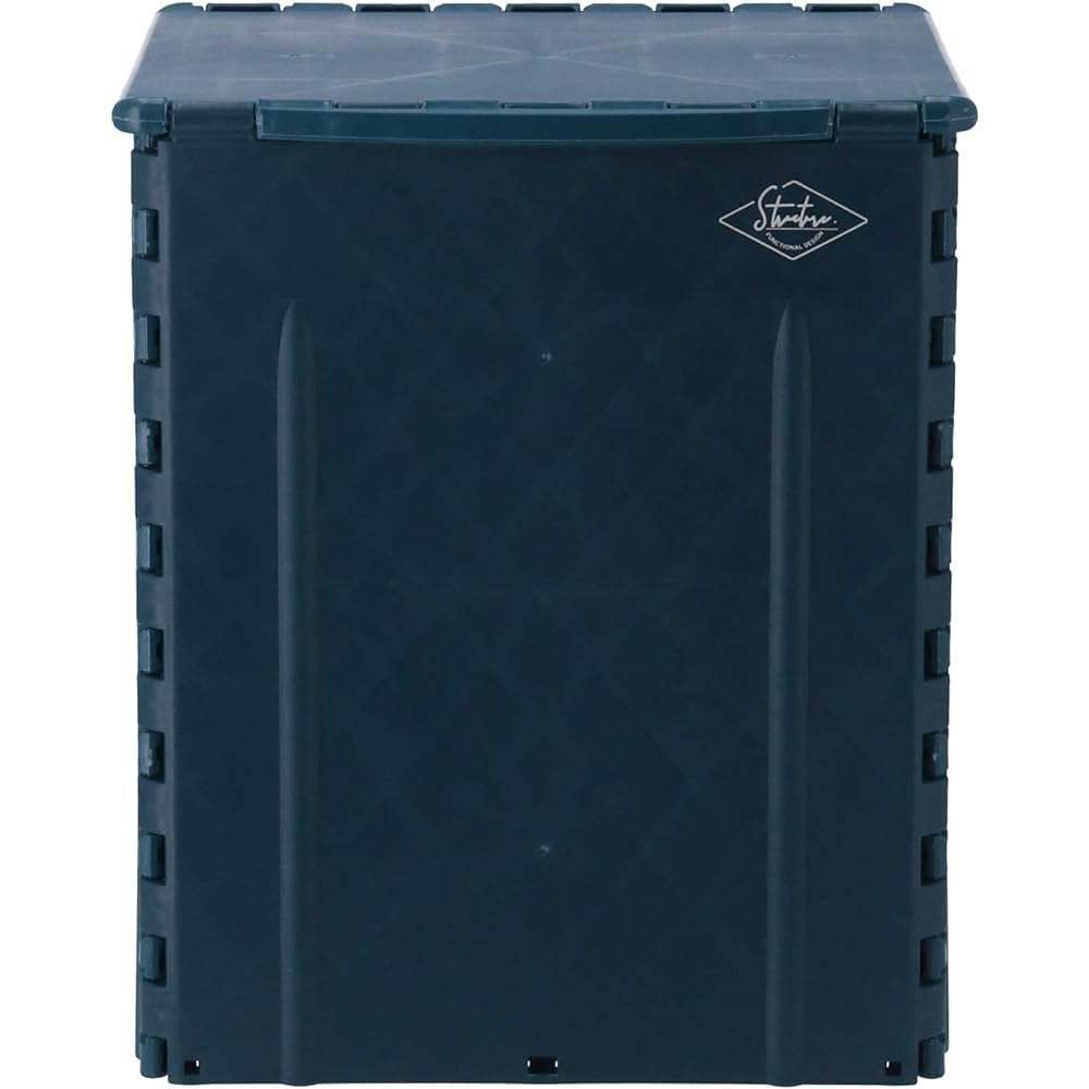 Fuji Boeki Storage Box, Camping Trash Can, Folding Chair, Outdoor Chair, Width 32cm, Navy, Load Capacity 80kg 86103