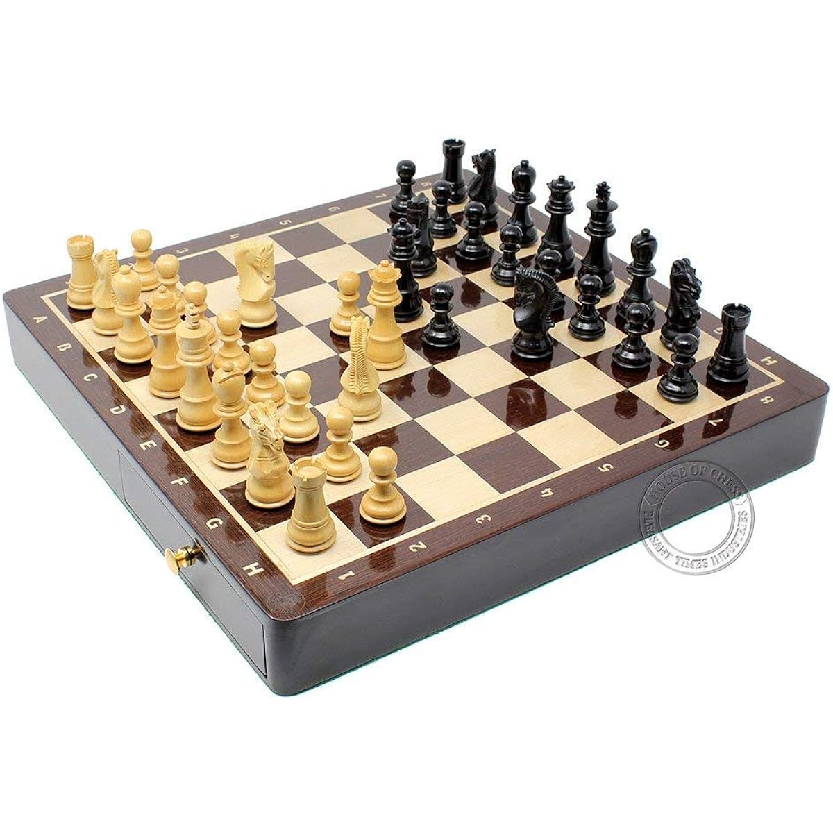 Home Chess - Rosewood/Boxwood Chess Set Pieces Galaxy Staunton 3" (76mm) with 15"x15" Rosewood Board + 2 Extra Queens, 4 Extra Knights & 2 Extra Pawns