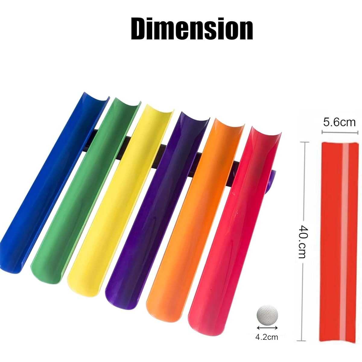 Fanboxk Team Building Activities Pipeline Kit Group Games Outdoor Party Group Games for Kids & Adults Cooperative Team Race for Birthday Party - Set of 12-10 Colorful Half Pipes and 2 Golf Balls