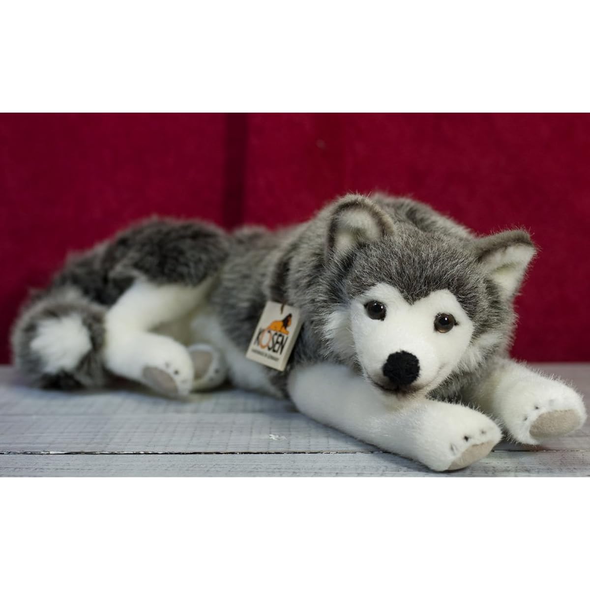 Kösen Husky (lying down) stuffed toy 33cm
