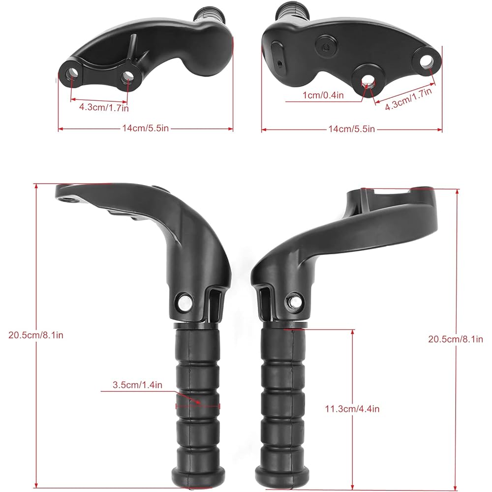 Worldmotop Motorcycle Footpegs Rear Passenger Footpegs Indian Scout 2015-2022 Scout Sicty 2016-2022 Scout Bobber 2018-2022 Footrest Pedal(C)